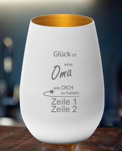 weiß/gold [ELEMENTS] glück ist 