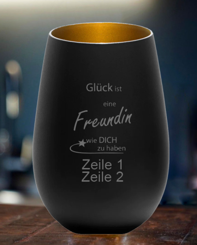  schwarz/gold [ELEMENTS] glück ist Freundin