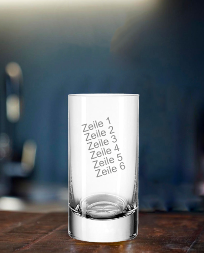 Schnapsglas Easy  Text schräg