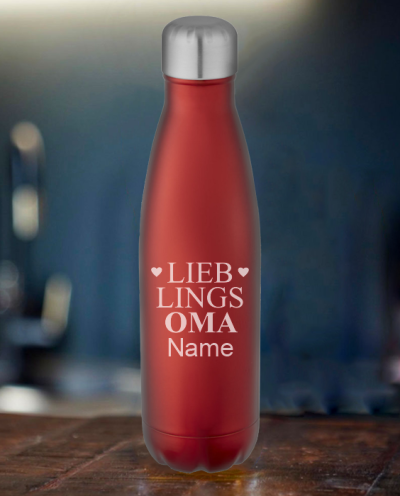 Isolierflasche rot Lieblingsoma