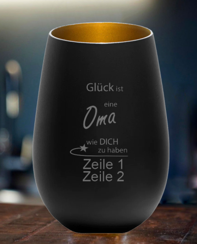  schwarz/gold [ELEMENTS] glück ist Oma