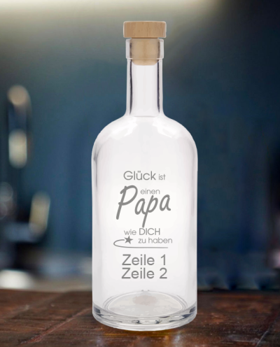 Dekoflasche 700ml glück ist Papa